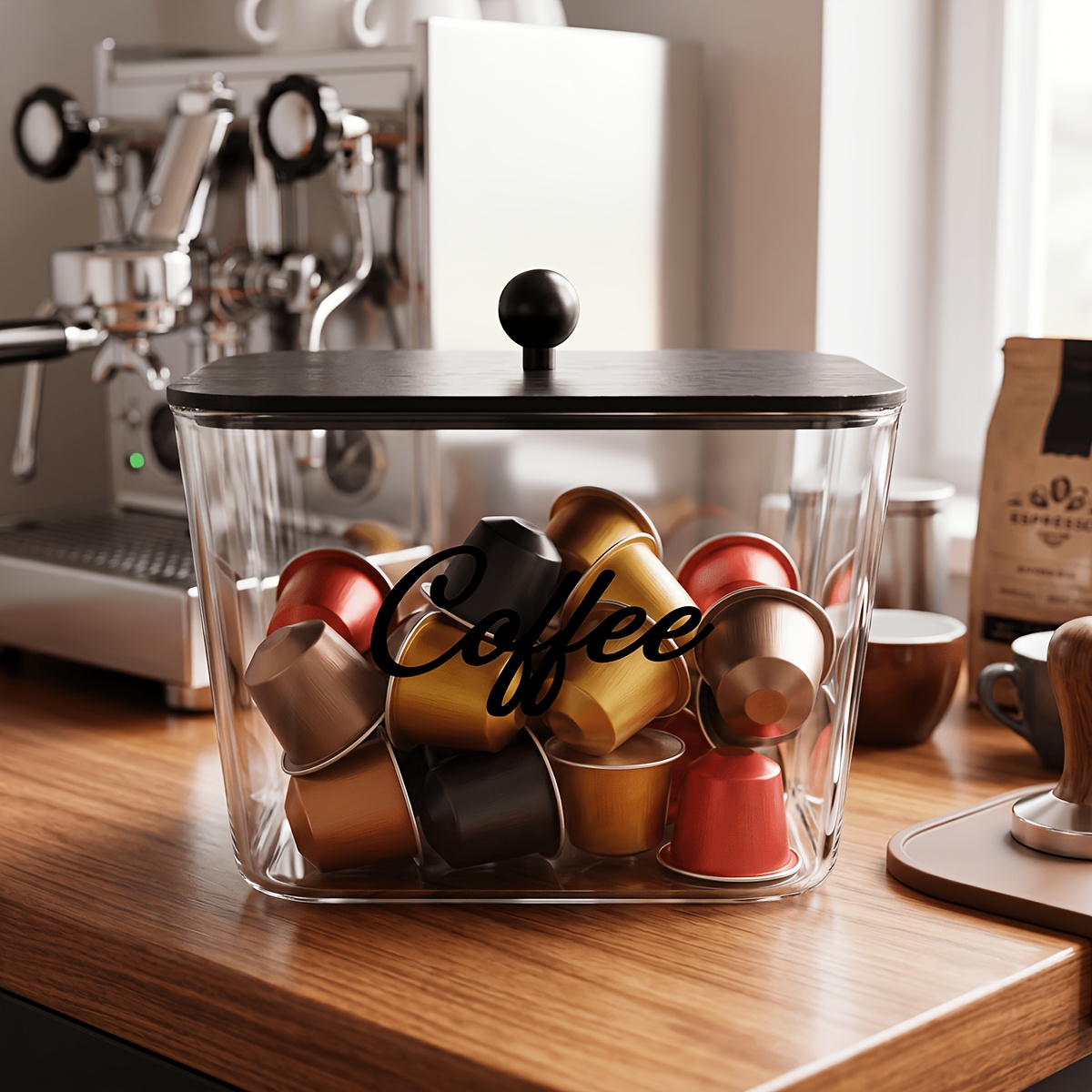 Kitchen Gadgets Organizer - 뚜껑이 있는 커피 포드 홀더 플라스틱