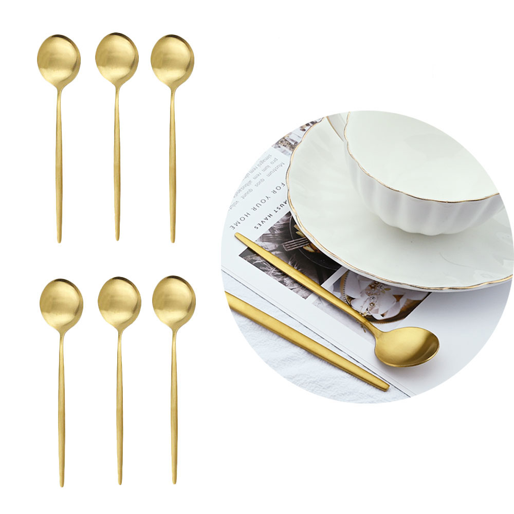 Kitchen Gadgets Gold - 6Pcs 디저트 아이스크림 교반 커피에 대