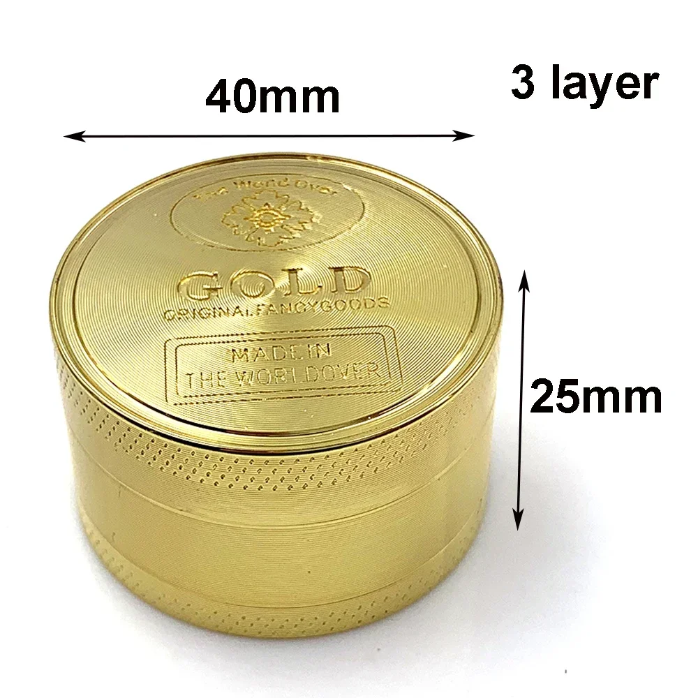 허브 분쇄기 3/4 부품 아연 합금 40mm 담배 분쇄 - Kitchen Gadgets Gold 리뷰 및 가격