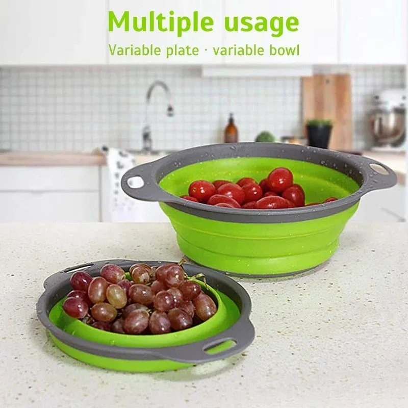 1개입 접이식 실리콘 채반, 야채와 과일을 위한 접을  - Kitchen Gadgets Organizer 리뷰 및 가격